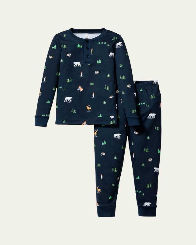 Boy's Arctic Antics Printed Pajama Set, Size 2-